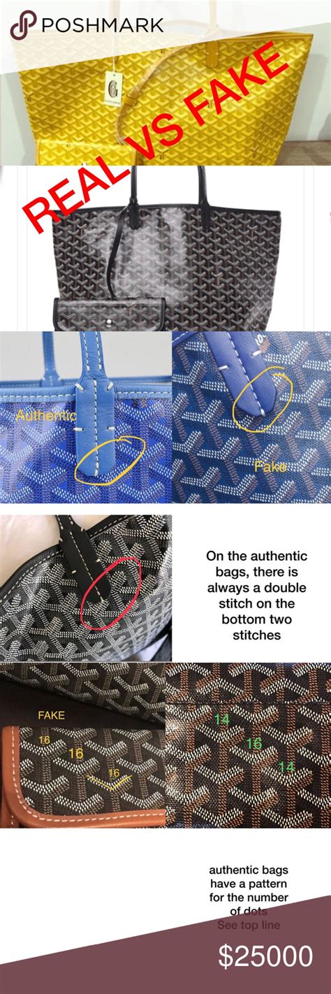 fake vs real goyard bag|authentic goyard tote bag.